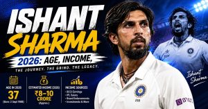 Read more about the article Ishant Sharma Wife, Caste and Net Worth 2026: The Tall Tale of India’s Bouncy Fast Bowler